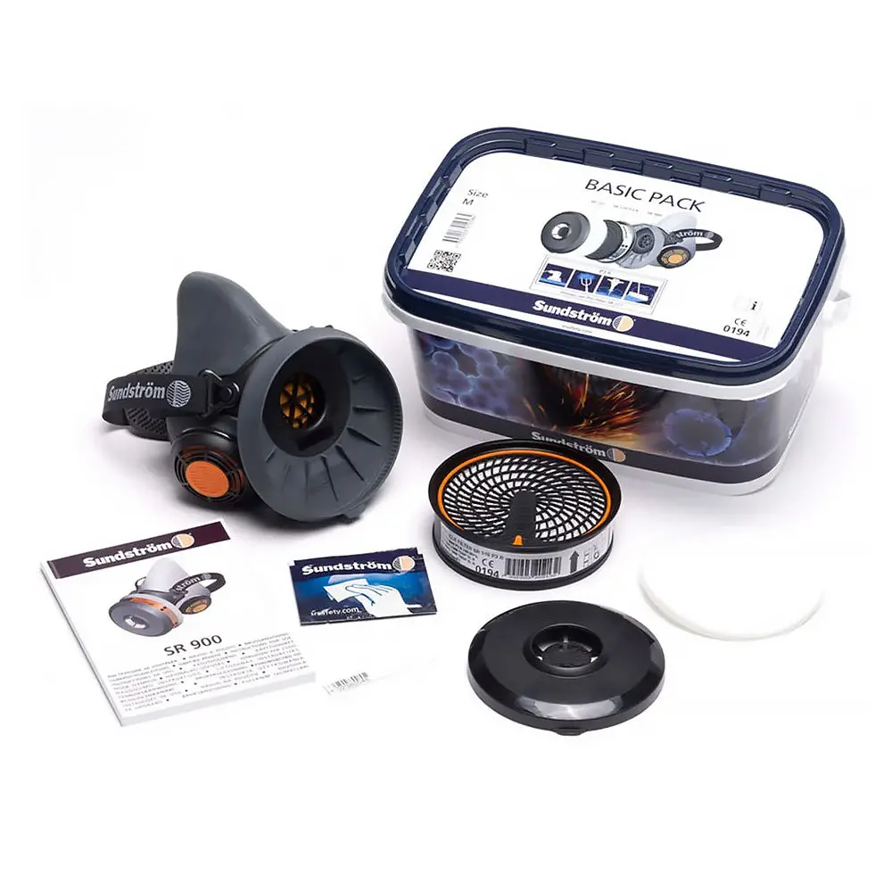 Sundstrom Basic Spray Mask Respirator Starter Kit Sr900 6152 Paint Protection 1