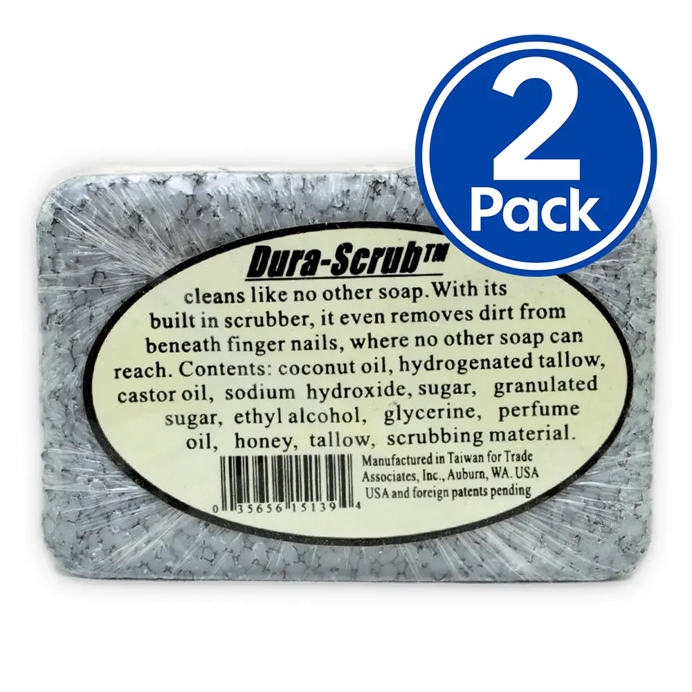 Dura-Block Dura-Scrub Heavy Duty Soap Bar With Built In Scrubber 90G X 2 Pack 1