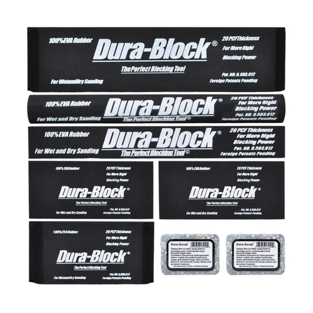 Dura-Block 6 Piece Sanding Block Kit 100% Eva Rubber Af44a 1