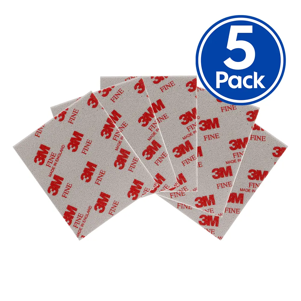 3M Softback Wet Or Dry Sanding Sponge Fine 115Mm X 140Mm 03809 X 5 Pack 1