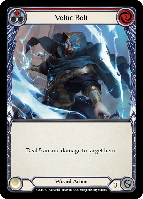 Voltic Bolt (Red) [Arc147-C] (Arcane Rising)  1St Edition Rainbow Foil 1