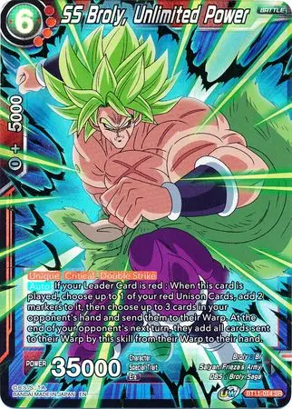Ss Broly, Unlimited Power (Bt11-014) [Vermilion Bloodline 2Nd Edition] 1