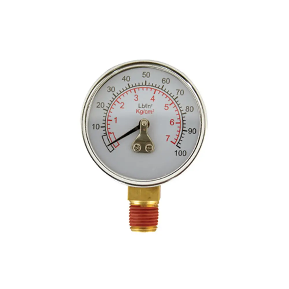 Workquip Pressure Pot Bottom Gauge 1/4" 100Psi Replacement Part 06364-Bp 1