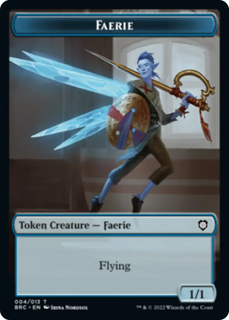 Faerie // Thopter (010) Double-Sided Token [The Brothers' War Commander Tokens] 1