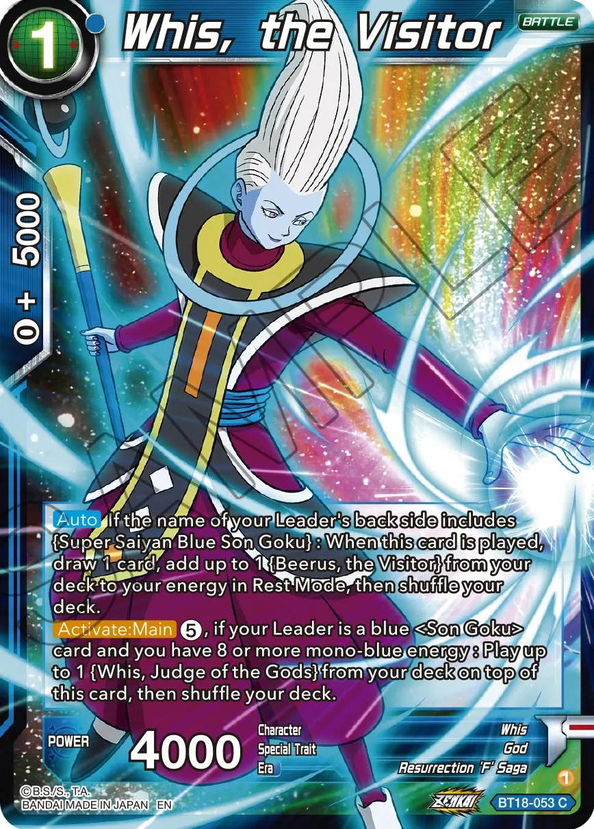 Whis, The Visitor (Bt18-053) [Dawn Of The Z-Legends] 1