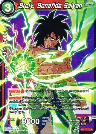 Broly, Bonafide Saiyan (Bt11-017) [Vermilion Bloodline 2Nd Edition] 1