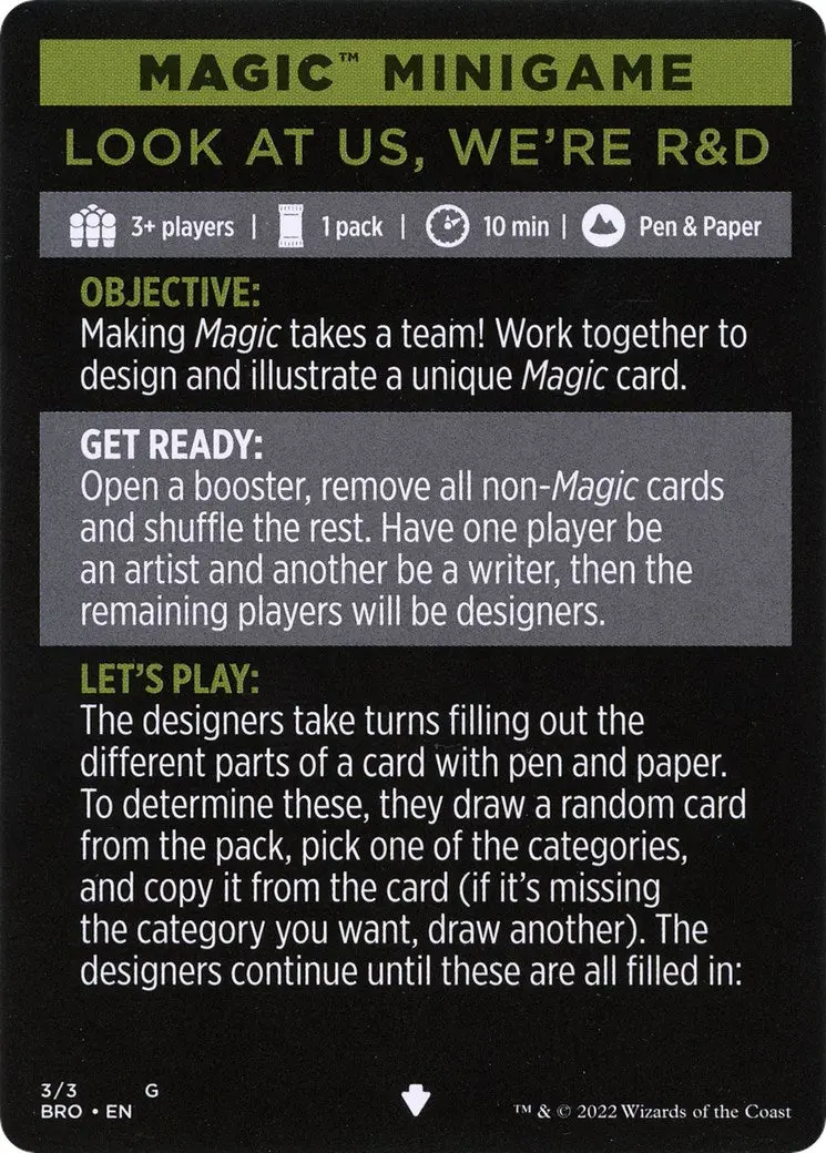 Look At Us, We're R&D (Magic Minigame) [The Brothers' War Minigame] 1