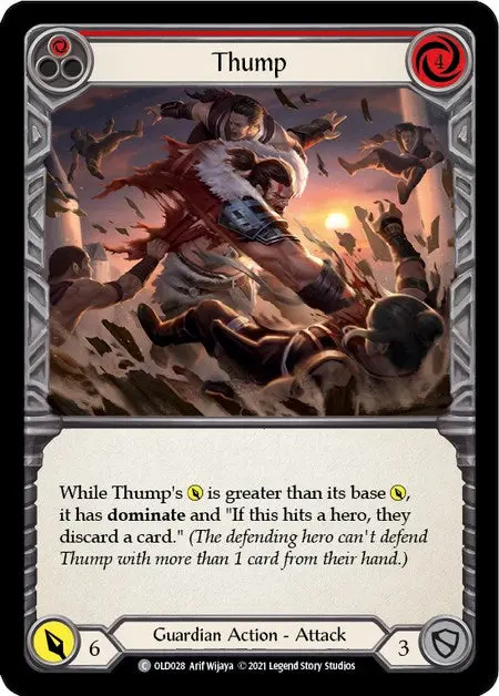 Thump (Red) [Old028] (Tales Of Aria Oldhim Blitz Deck)  1St Edition Normal 1