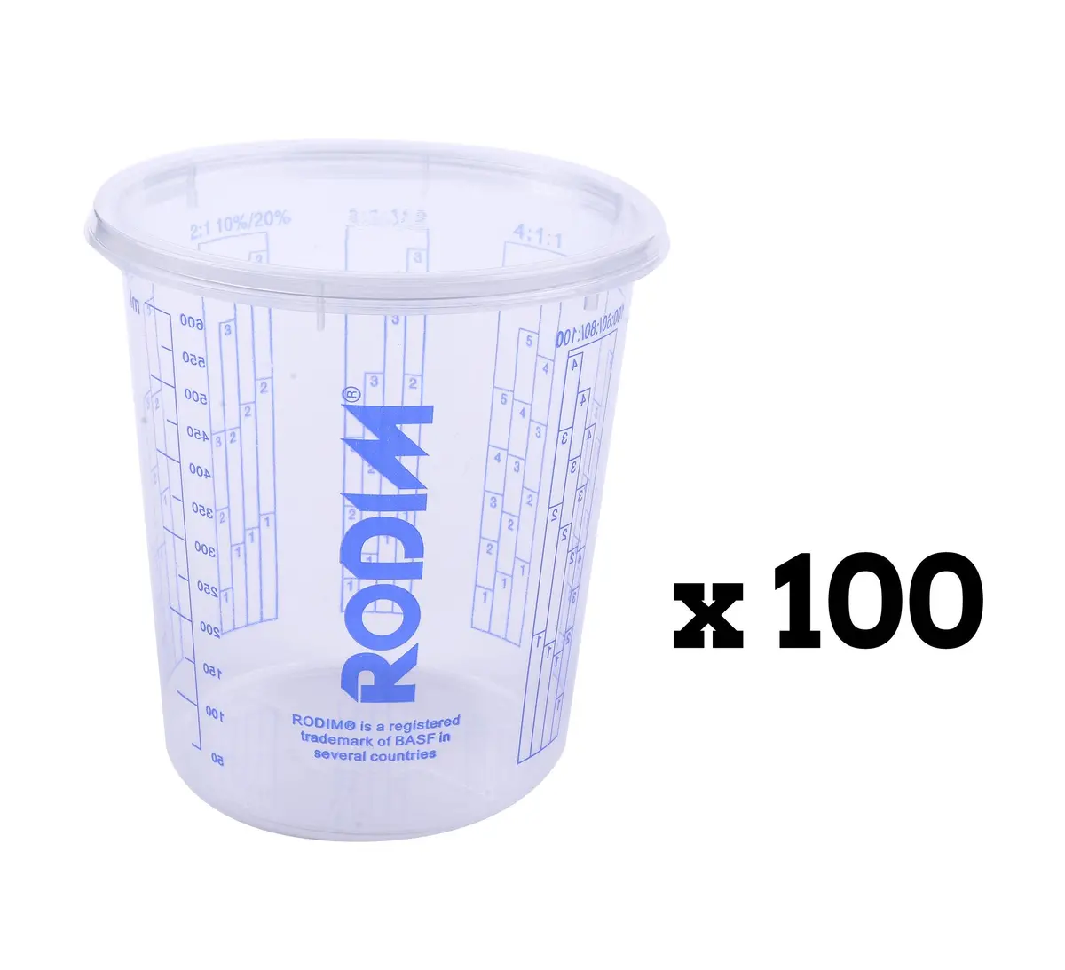 Basf Rodim Calibrated Graduated Paint Mixing Cups 600Ml X 100 Glasurit 1