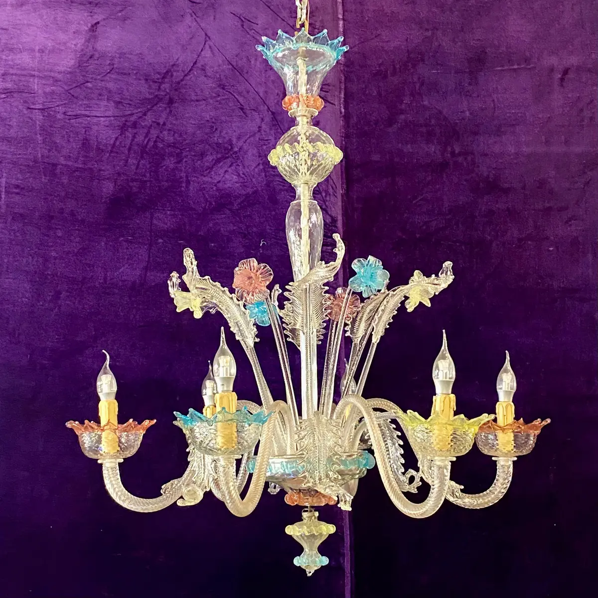 Phenomenal Multi Colour Murano Chandelier 1
