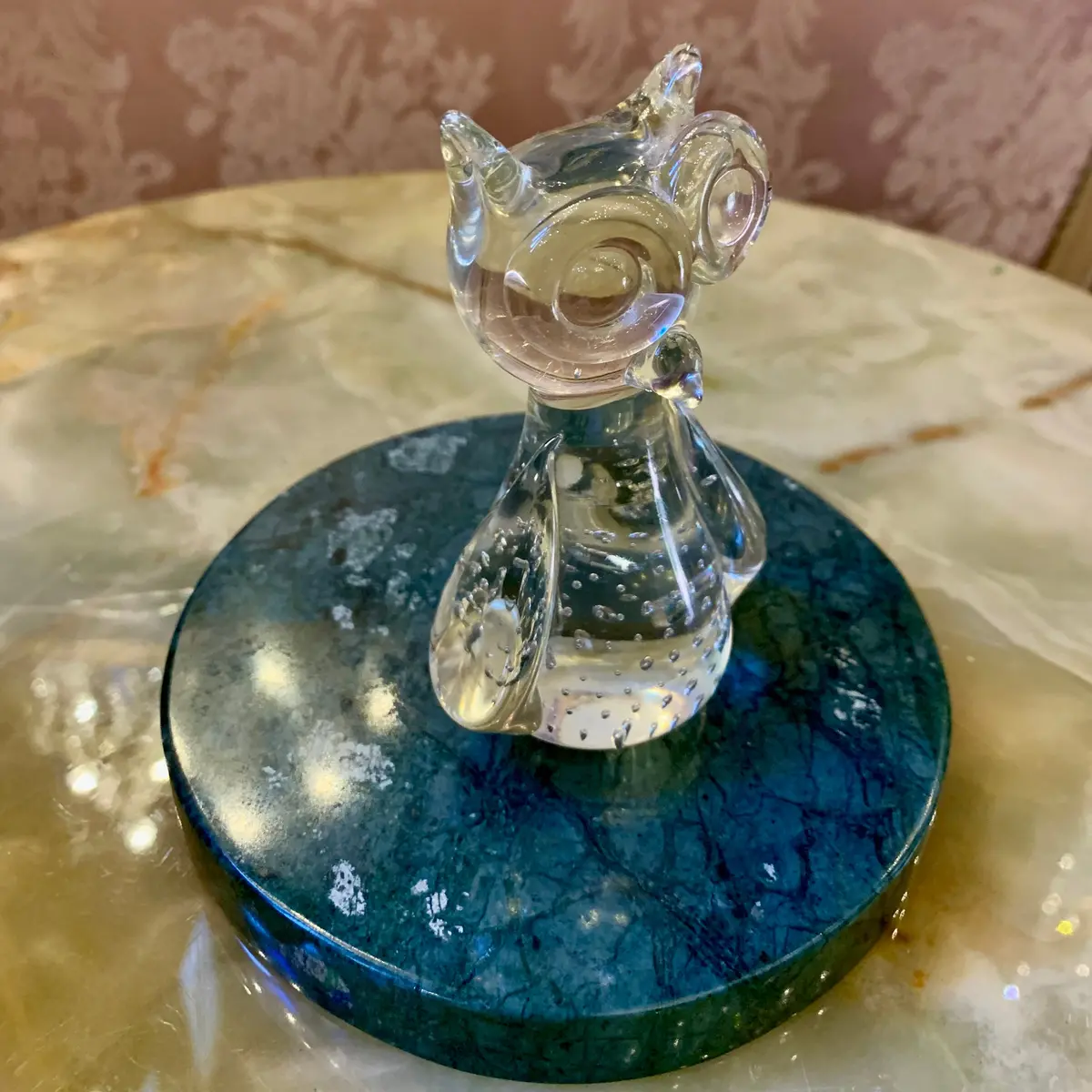 Curious Clear And Controlled Bubbles Murano Owl 1