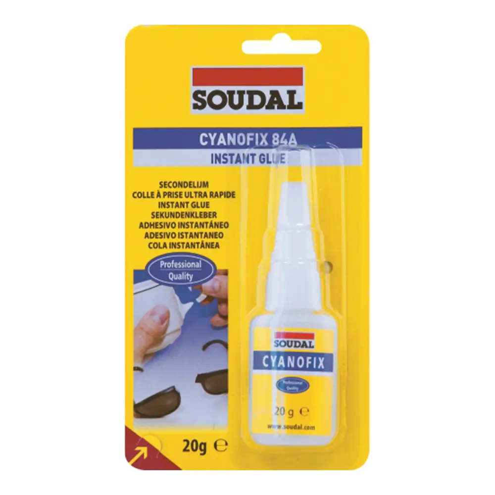 Soudal Cyanofix 84A Super Fast Solvent Free Instant Glue 20G Tube 1