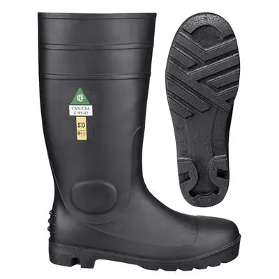 Boots, "Storm Master", 15" Pvc, Steel Toe, Black 1