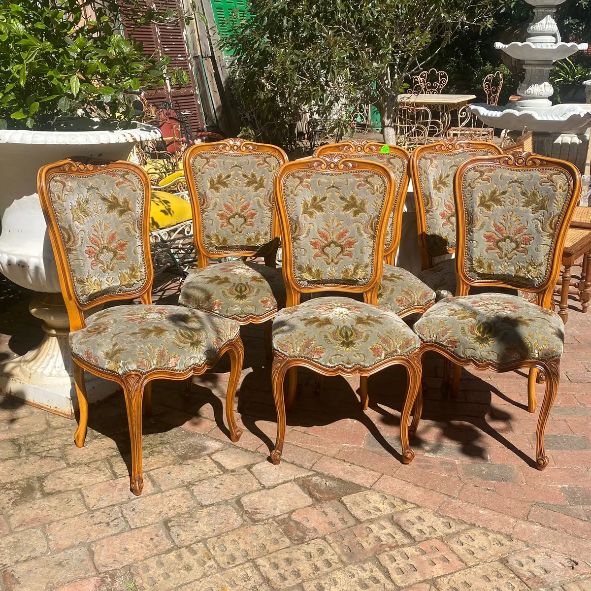 Beautiful Antique Walnut Set Of Six Dining Chairs - Sold 1