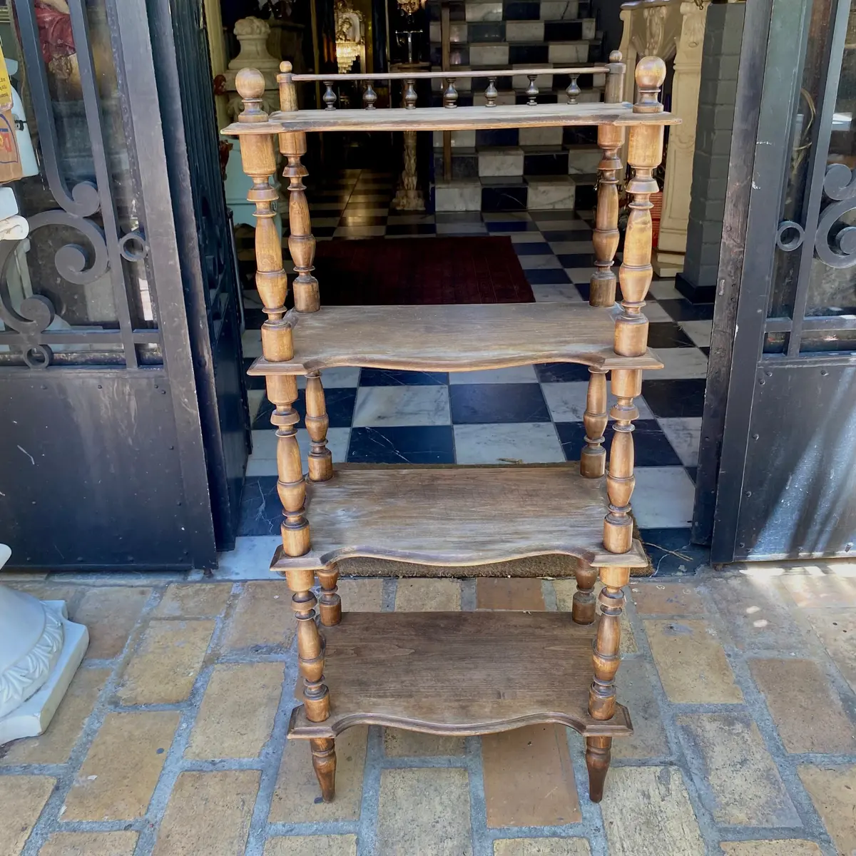 Antique Carved Oak Display Shelf - Sold 1