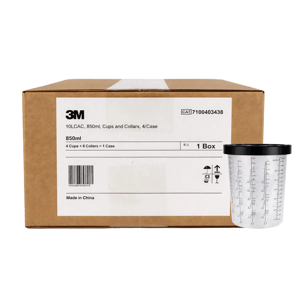 3M Pps Paint Cup Kit And Collar 850Ml Box Of 4 Large Disposable Spray System 1