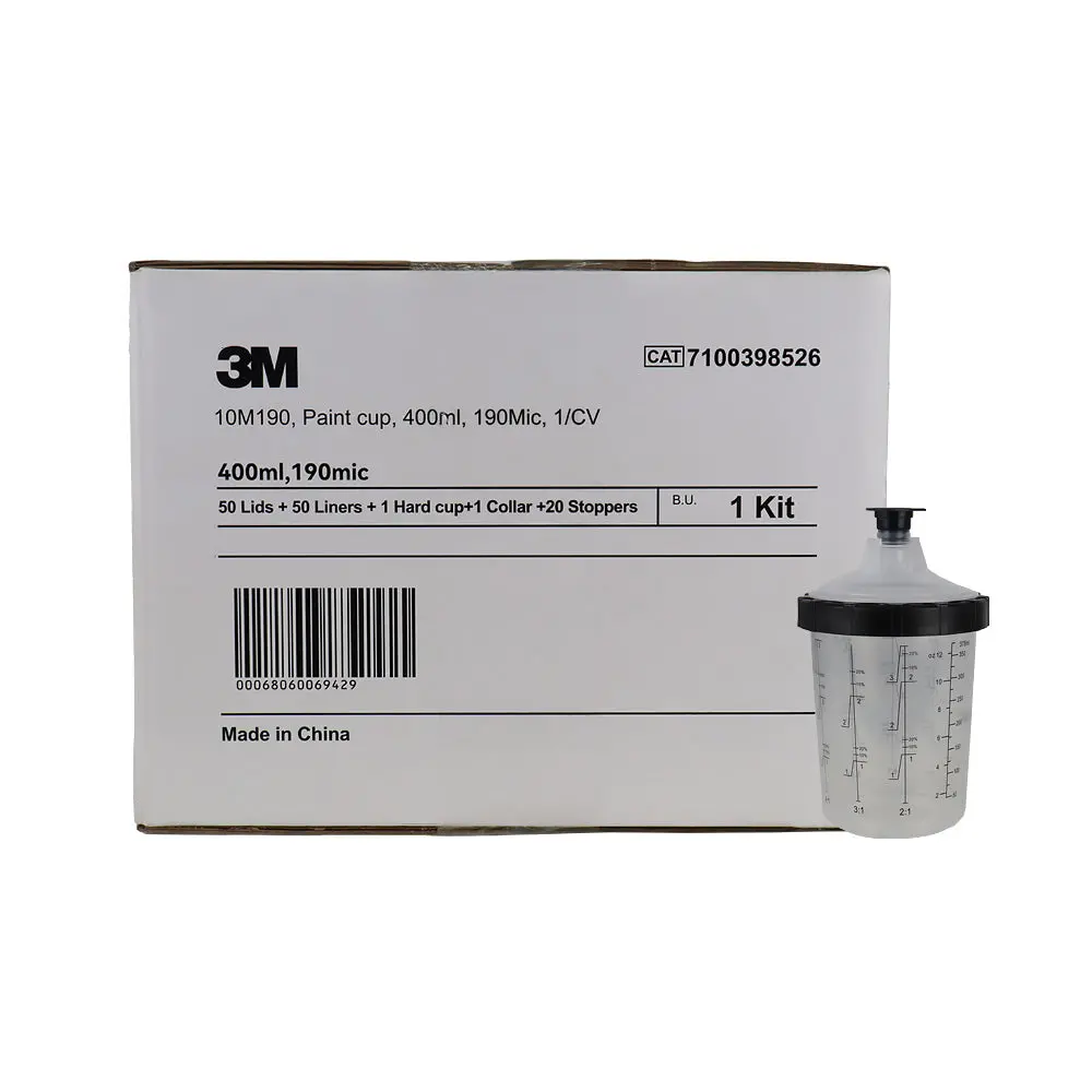 3M Disposable Lids & Liners Kit 400Ml 190Um Filters Midi Pps Paint Cup Kit 1