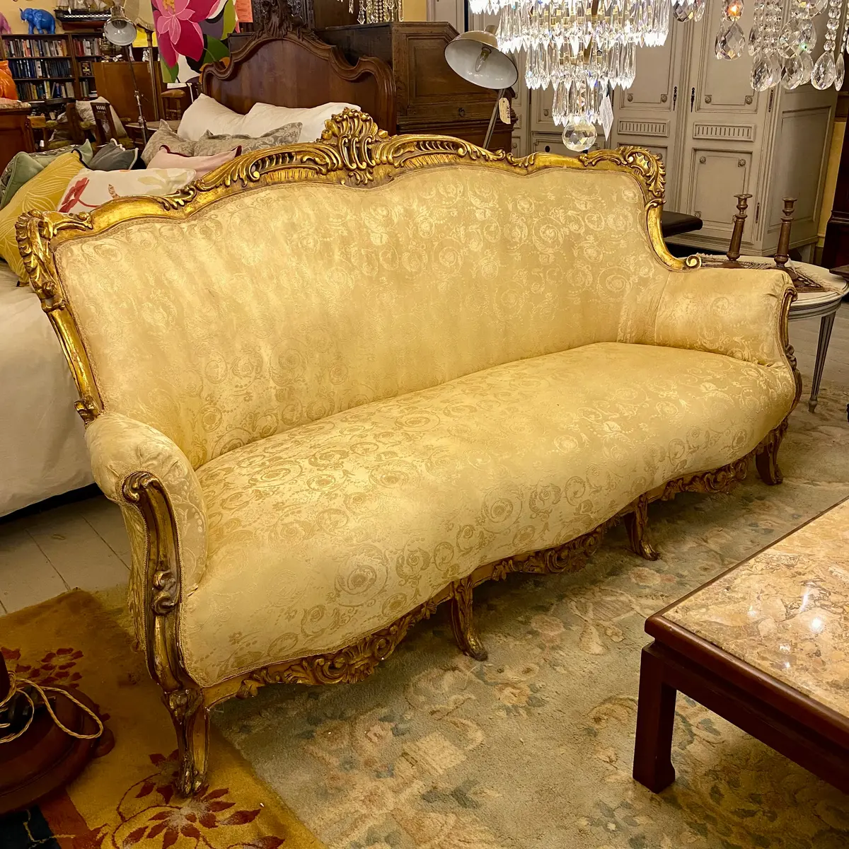 Gorgeous Gold French Style Sofa - Sold 1