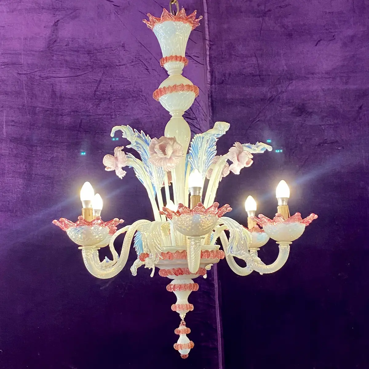 Beautiful Antique Murano Glass Chandelier - Sold 1