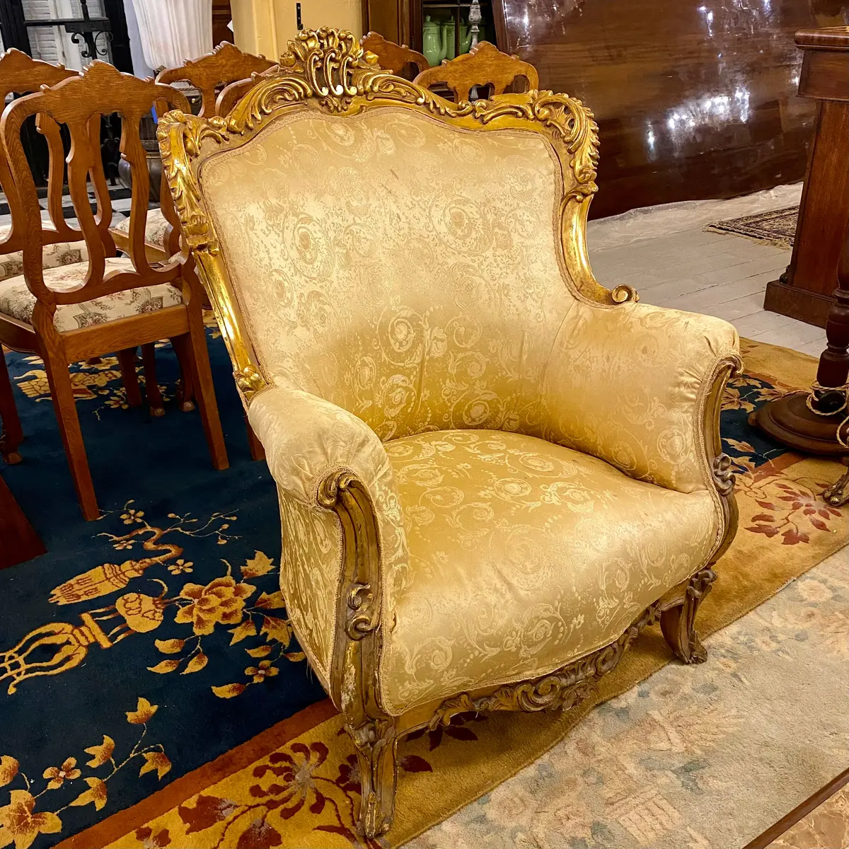 Gorgeous Gold French Style Armchair - Sold 1