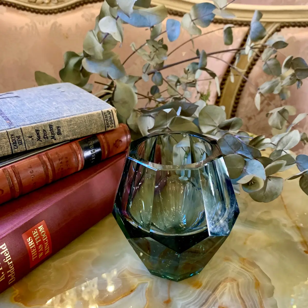 Charcoal Geometric Murano Vase - Sold 1