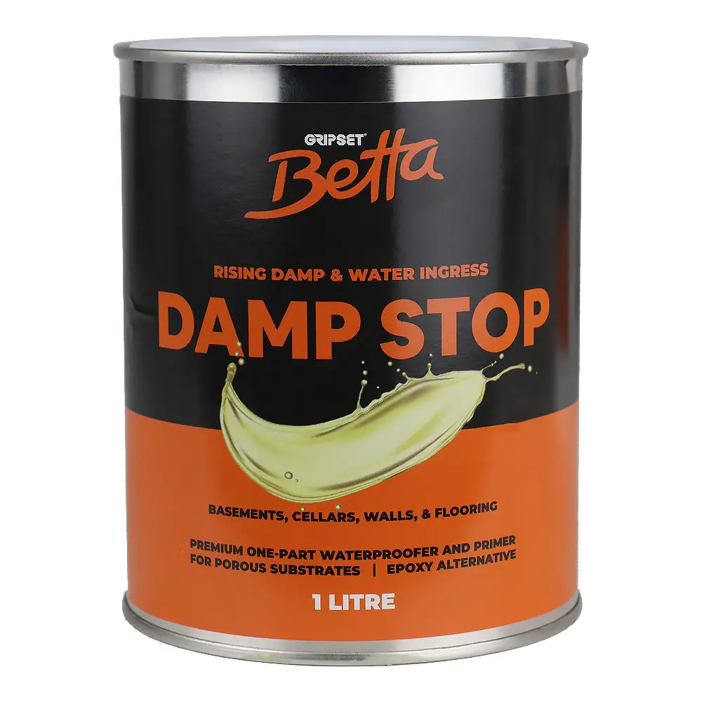 Gripset Betta Damp Stop Primer 1L Moisture Barrier Waterproofing Primer 1