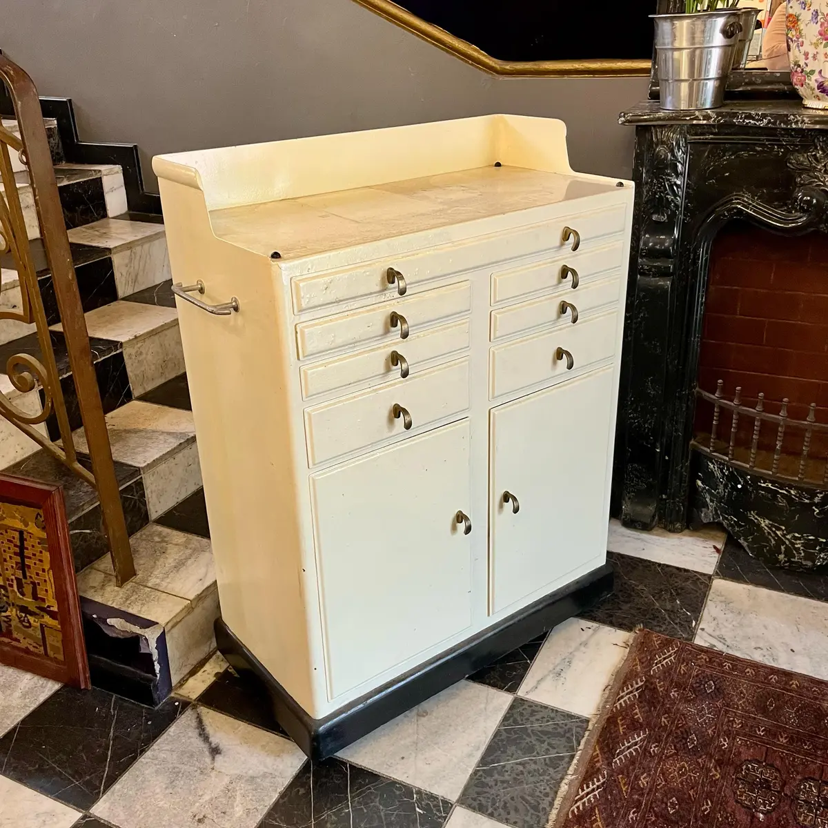 1930S Dentist Cabinet On Wheels - Sold 1