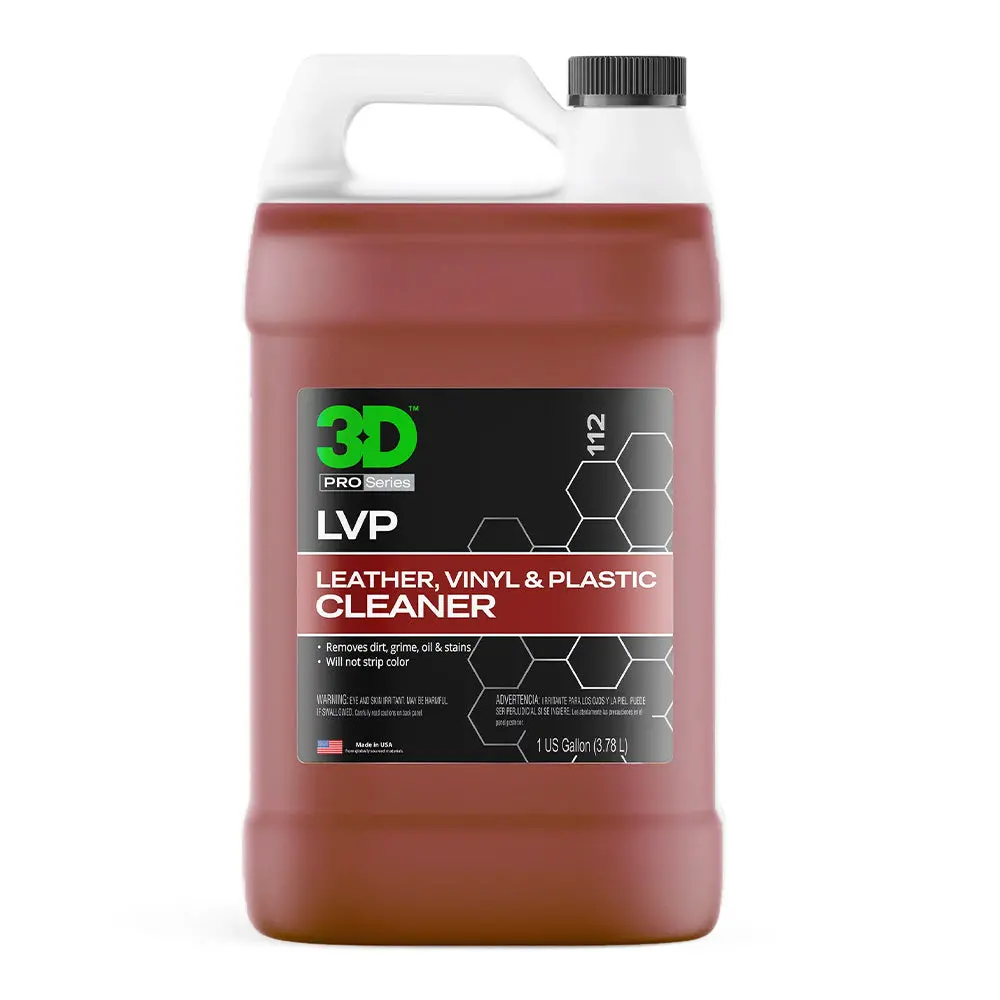 3D 112 Lvp Cleaner 3.78L Interior Leather Vinyl Plastic Organic Matt Finish 1