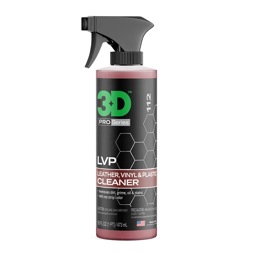 3D 112 Lvp Cleaner 474Ml Interior Leather Vinyl Plastic Organic Matt Finish 1