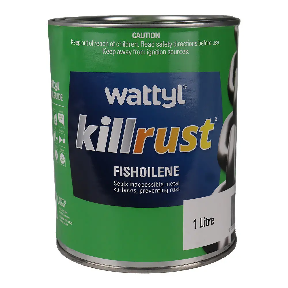 Wattyl Killrust Fishoilene 1L Rust-Penetrating Protective Fluid Anti-Corrosive 1