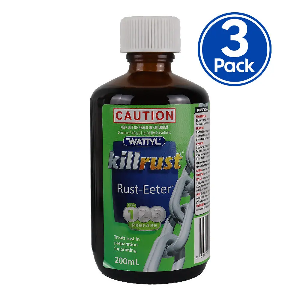 Killrust Rust-Eeter 200Ml Rust Converter & Metal Surface Treatment X3 1