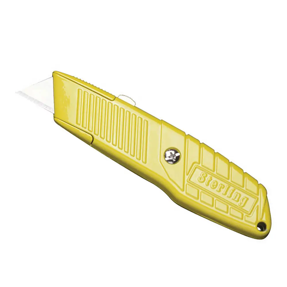 Sterling Ultra Grip Retractable Box Cutter Knife Yellow 3 Blades Included 1