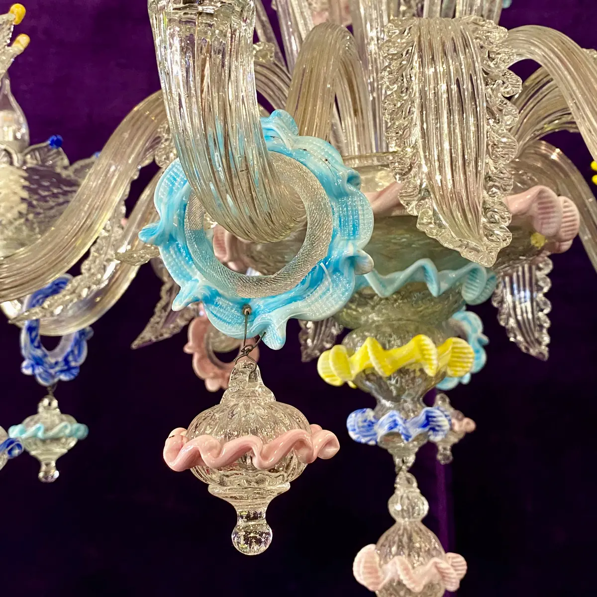 A Spectacular & Large Multi-Coloured Murano Chandelier - Sold 2