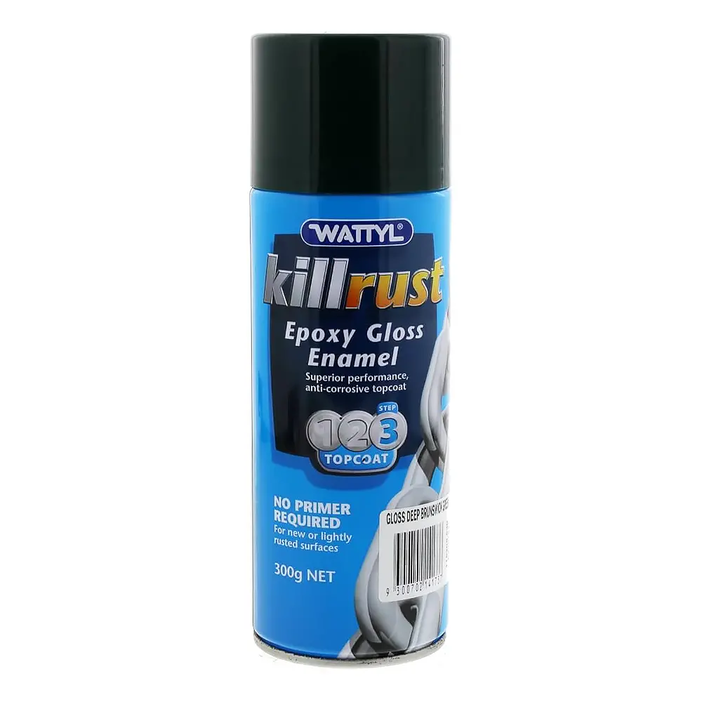 Wattyl Killrust Epoxy Gloss Enamel Paint 300G Aerosol Deep Brunswick Green 1