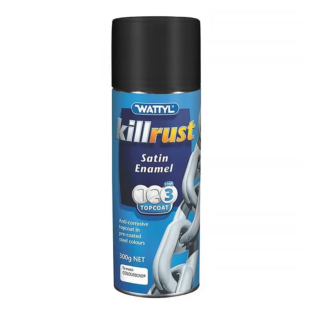 Wattyl Killrust Satin Enamel Spray Paint 300G Aerosol Night Sky 1