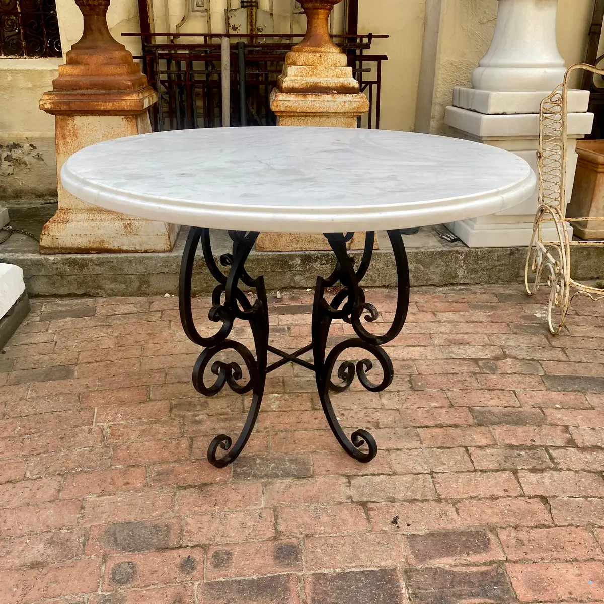 Elegant Wrought Iron & Steel Table Base - Sold 1
