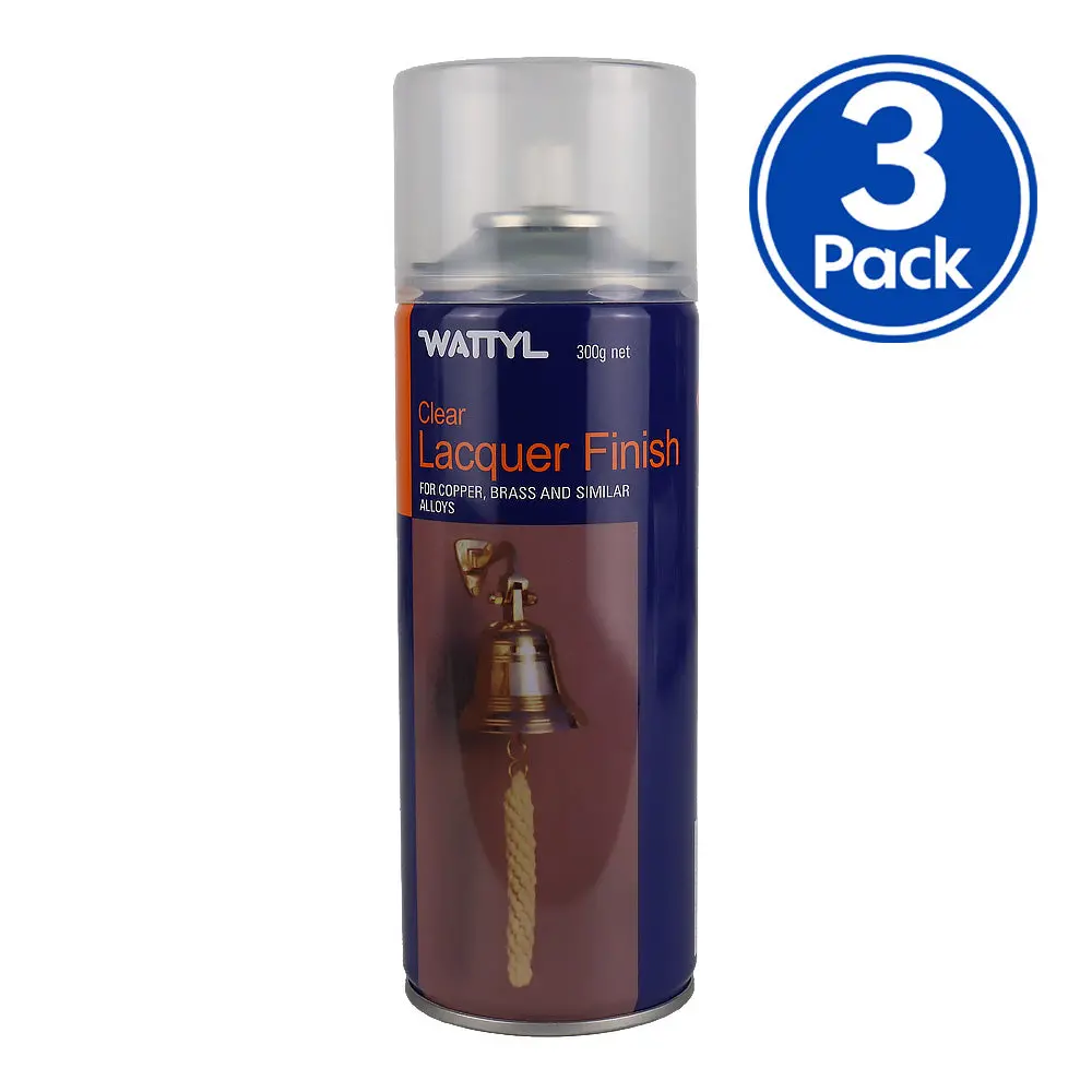 Wattyl Clear Lacquer Finish Brass Copper & Similar Alloys Tarnish Res 300G X 3 1