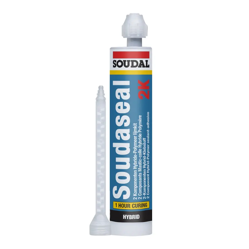 Soudal Soudaseal 2K Fast Curing Adhesive / Sealant 250Ml Grey Panel Bond 1