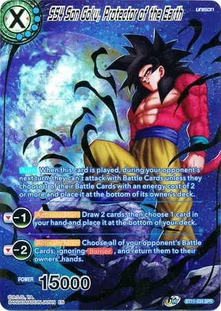 Ss4 Son Goku, Protector Of The Earth (Spr) (Bt11-034) [Vermilion Bloodline 2Nd Edition] 1
