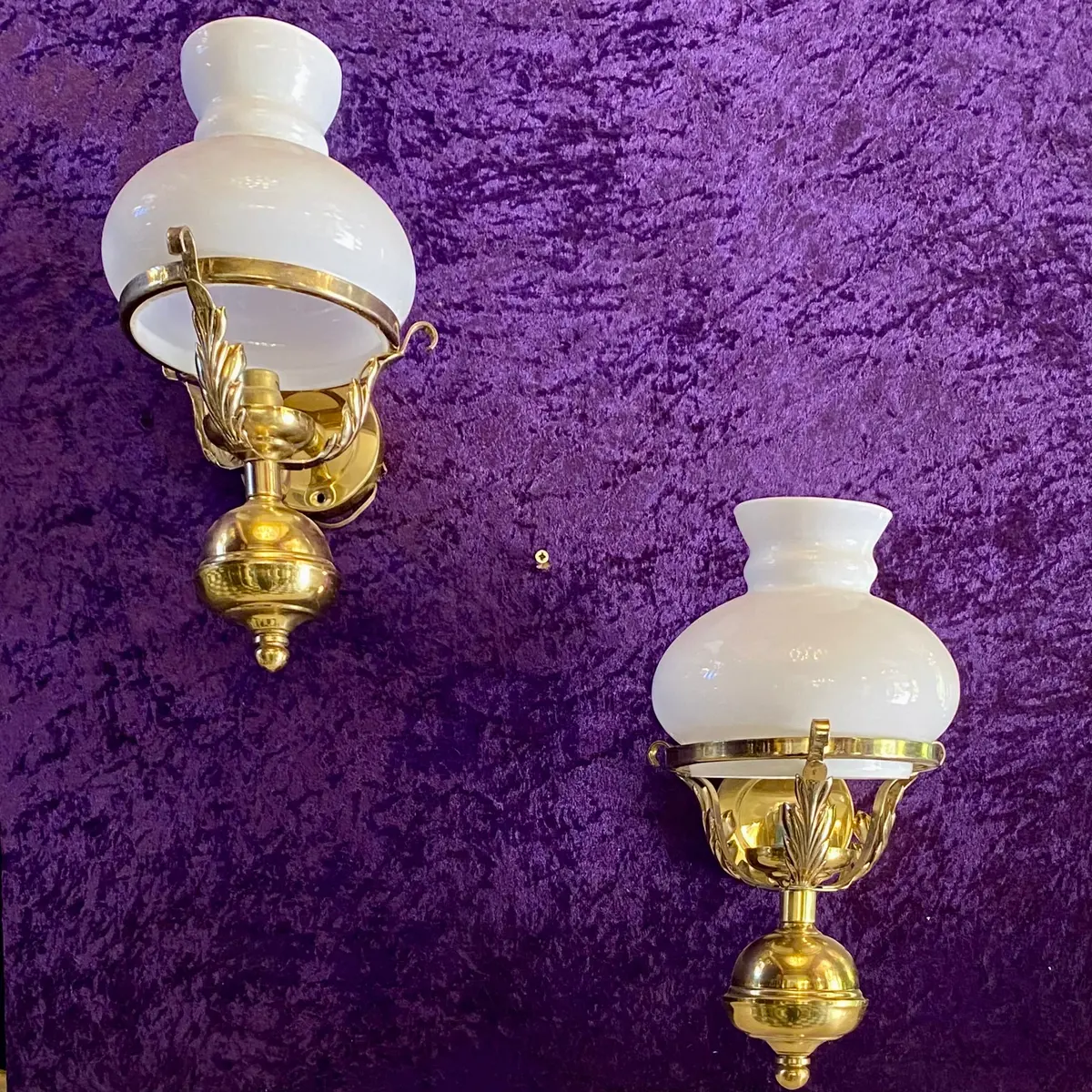 A Pair Of Victorian Brass Sconces - Sold 1