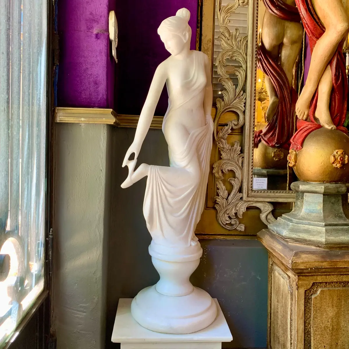 Beautiful Polished White Marble Statue 1