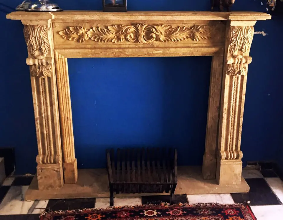 French Style Blue Stone Fire Surround - Sold 2