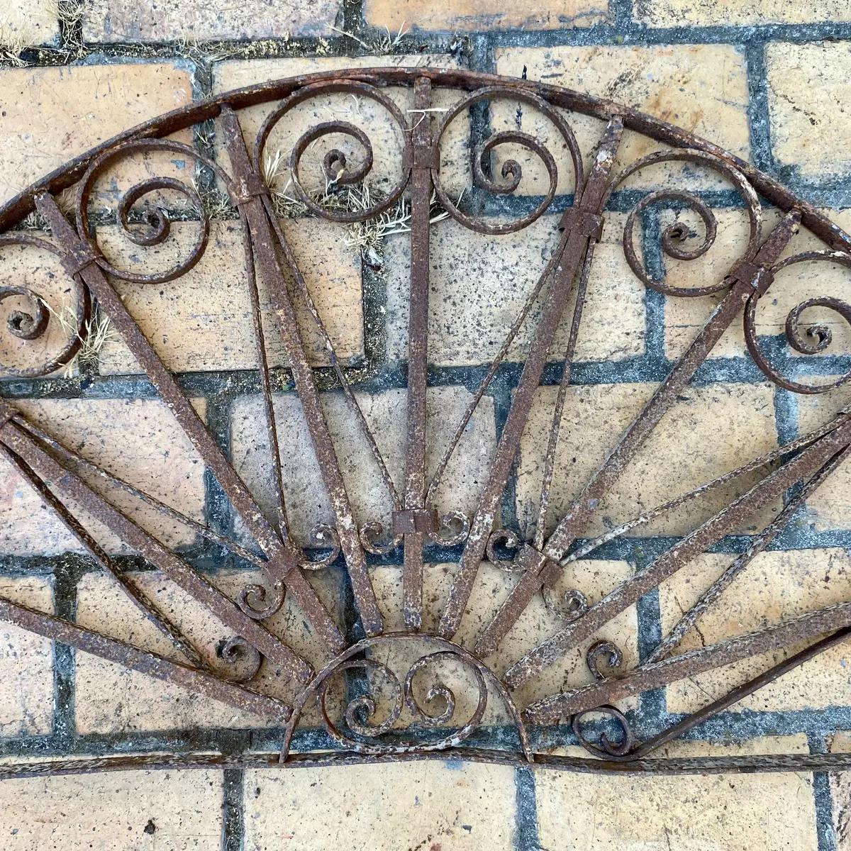 Antique Forged Steel Arched Fan Light 2