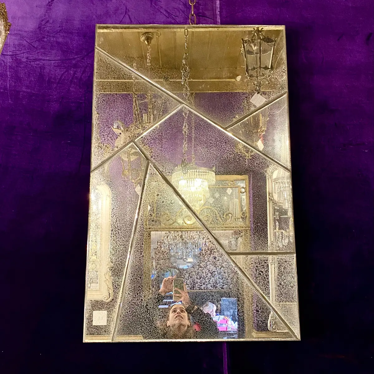 Aged Contemporary Panel Mirror 1