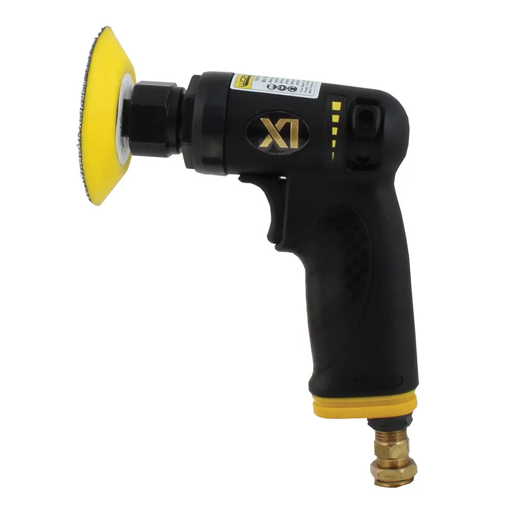 Workquip Pistol Mini Orbital Sander Polisher 3'' 75Mm Disc Air Angle 1