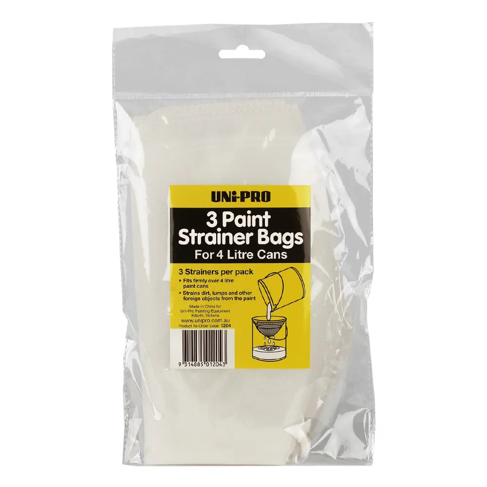 Uni-Pro Paint Strainer Filter Bags For 4L Tins X 3 Pack 1