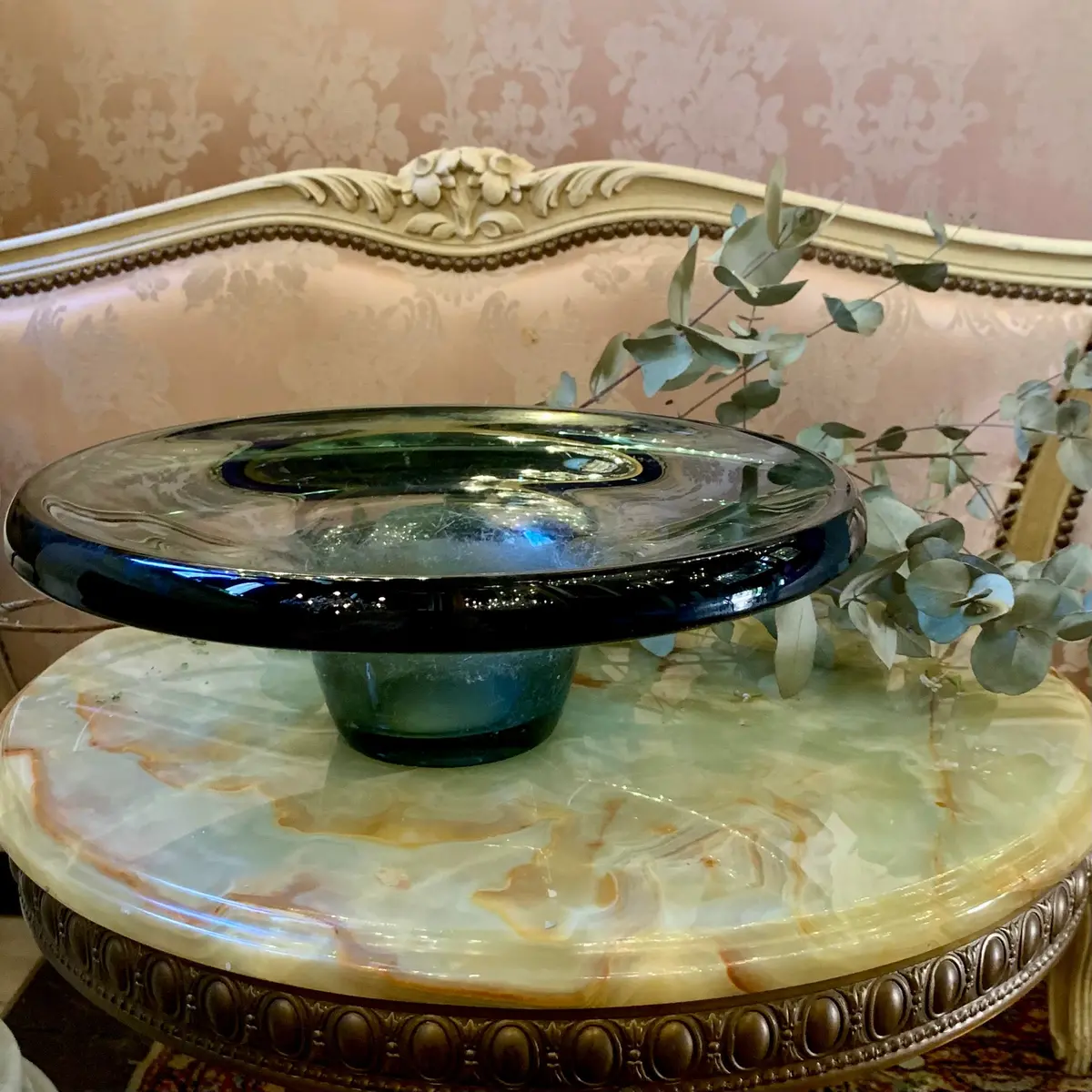 Large And Heavy Charcoal Murano Bowl - Sold 1