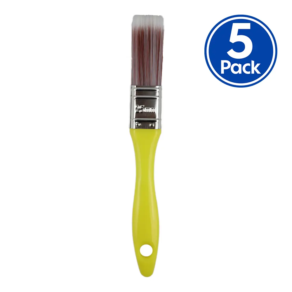 C&A Yellow Brush 25Mm X 6 Pack Varnish Paint Interior 1