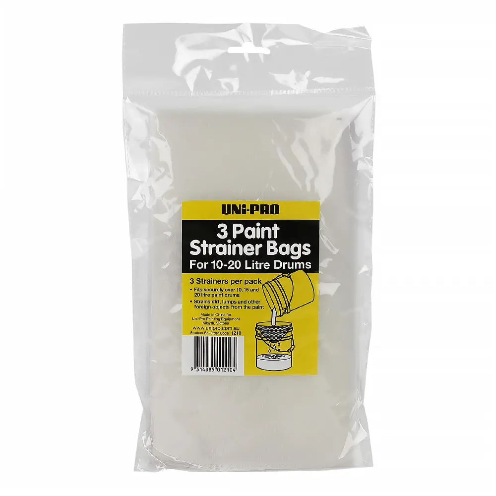 Uni-Pro Paint Strainer Filter Bags For 10L - 20L Tins X 3 Pack 1