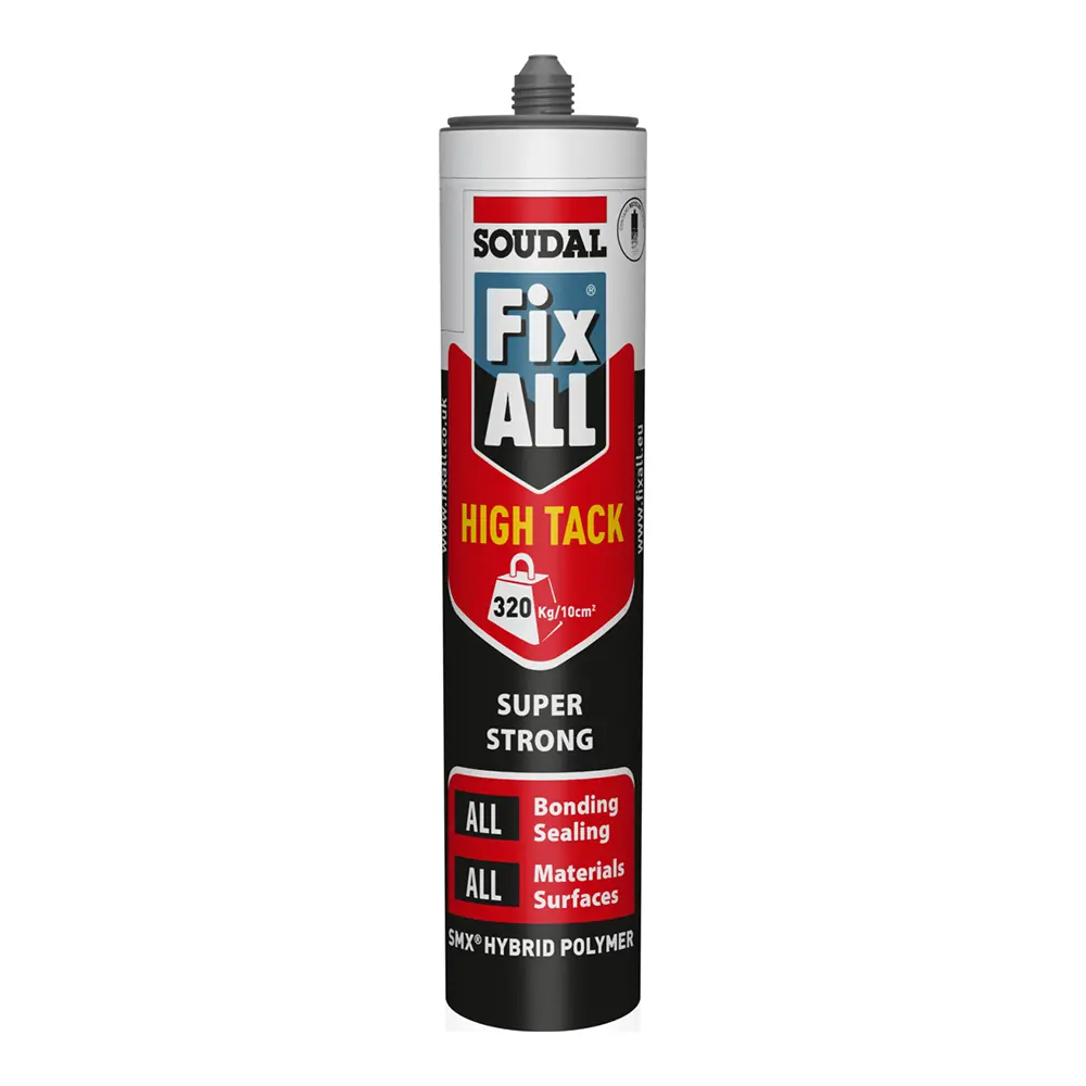 Soudal Fix All High Tack Super Strong Sealant Adhesive 290Ml Cartridge Black 1